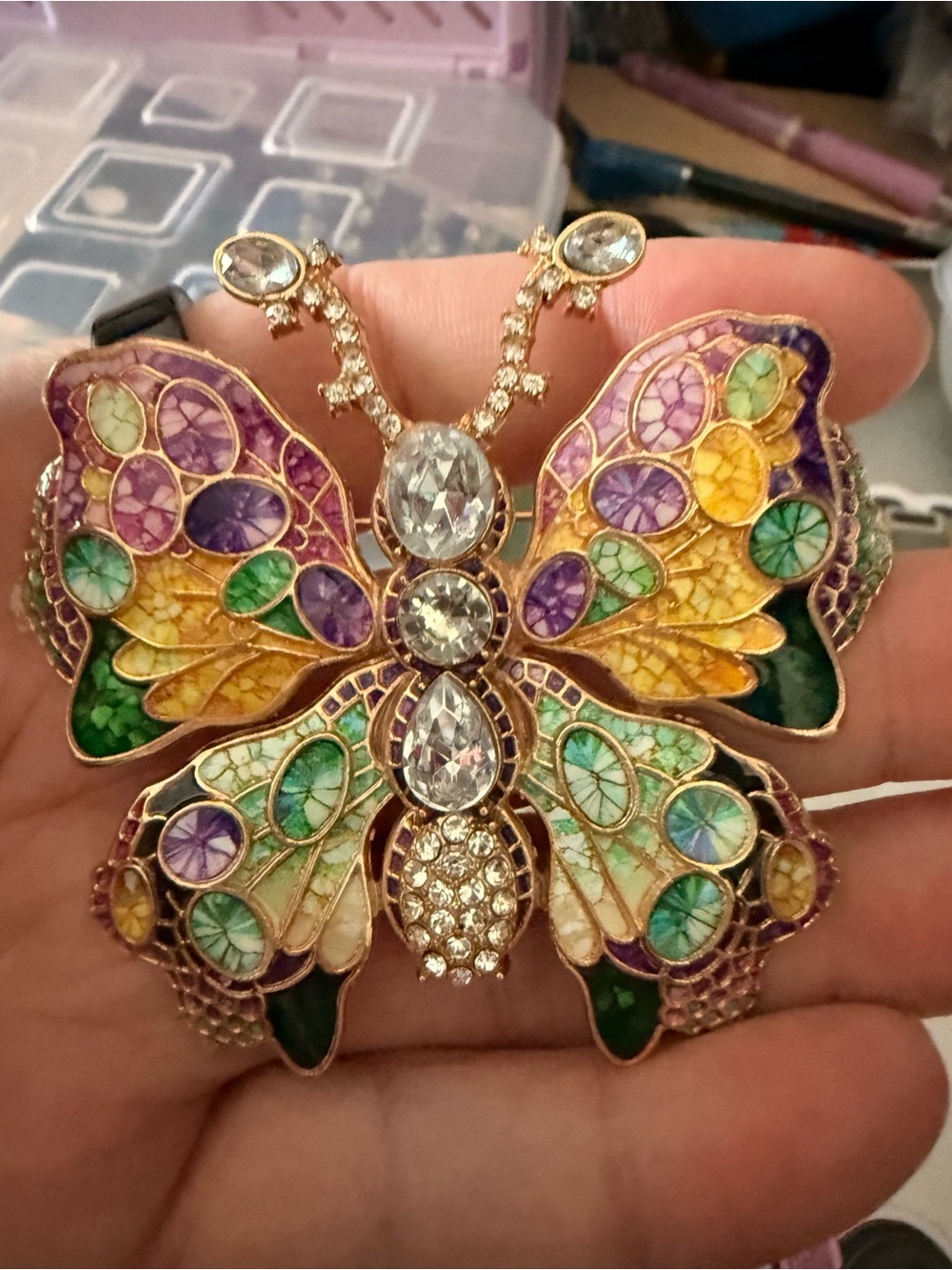 Multicolor Butterfly Statement Brooch Pin - Women's Jewelry